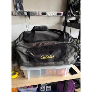 Cabela’s Black Gray Gear Duffel Bag – Heavy-Duty Nylon Outdoor Sports‎